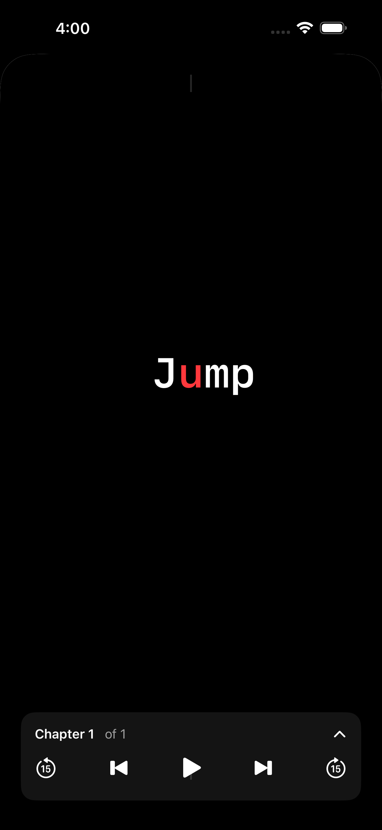 Speed Reader reading view